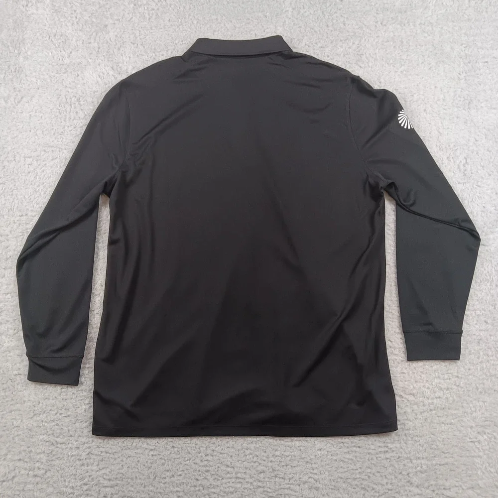 Nike Polo Dri-FIT Mens XL Black Long Sleeve IFS Logo DN2344-010